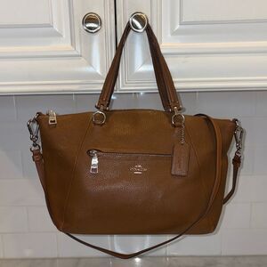 Coach Bag Purse Handbag Crossbody Leather Prairie Pebbled Convertible Satchel